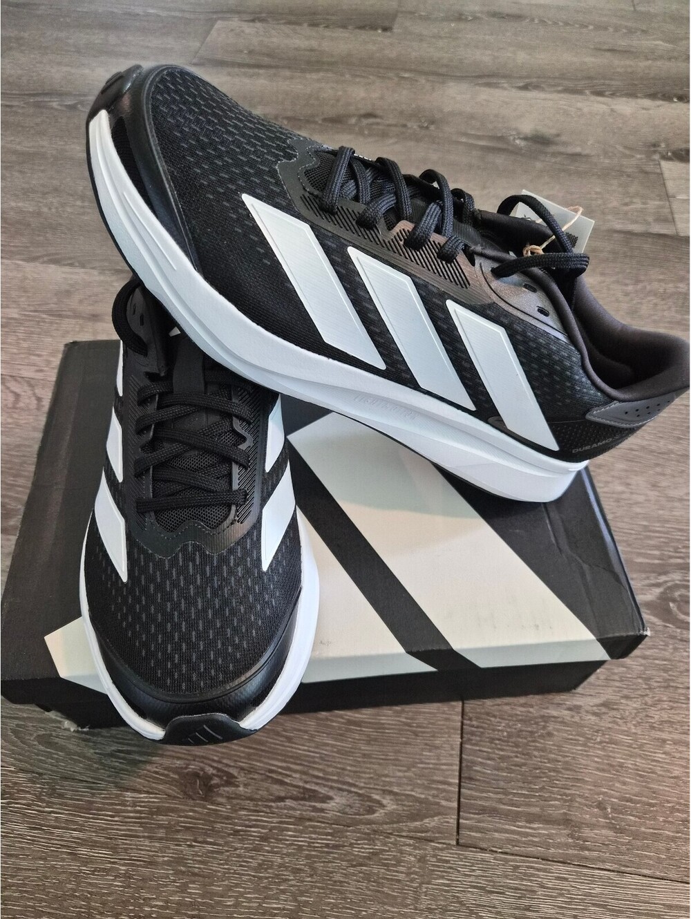 adidas Duramo SL2 M Core Black White Men's Size 9.5 Running Shoes IH8218 NIB